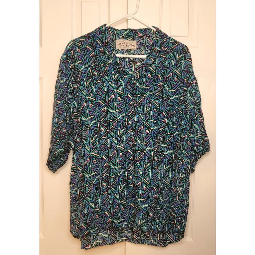 Legendary Bonhomme Vintage Button Up Shirt (single stitch) Size Large
